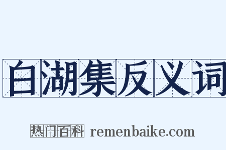 白湖集反义词是什么意思的图片